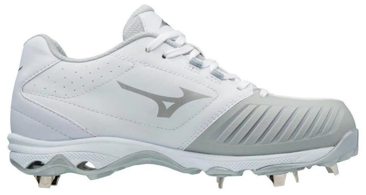 Mizuno 9-Spike Sweep Women's Metal Cleats White/Grey